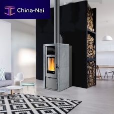 Wood heating stove HYBRID14 kWcontemporarysteel