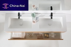 Built-in washbasin ALMASolid Surfacewith counterwith drawer