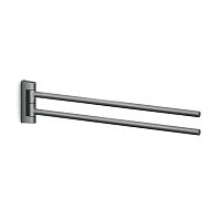 2-bar towel rack Cavere wall-mountedaluminumblack