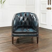 Chesterfield armchair BURGHLEYleather