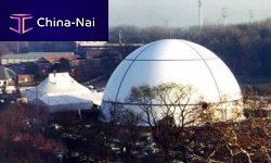 Metal frame tensile structure domeroofwith PVC membrane