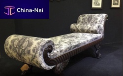 Classic chaise longue fabricwooden