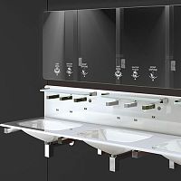 Integrated washbasin INTEGRAGLASS > ASolid Surfacemultiplerectangular