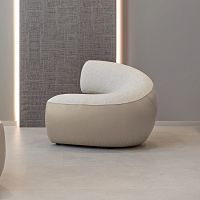 Contemporary armchair Abbraccifabricleatheriron