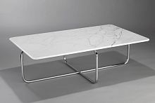 Contemporary coffee table LUDWIGmarblesteel baserectangular
