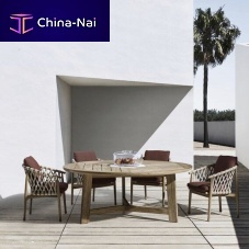 Contemporary chair Ginestraoutdoorfabricsolid wood