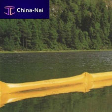 Pollution control boom floatingriver