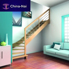 Quarter-turn staircase CLASSIQUEstraightwooden stepwooden frame