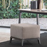 Contemporary pouf Olivierfabricleathersteel