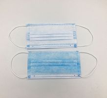 Polypropylene surgical mask greenbluewhite