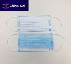 Polypropylene surgical mask greenbluewhite