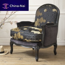 Classic armchair MAXIMILIENNEfabricbeechwith removable cushion