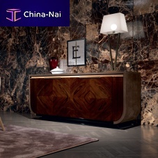 Contemporary sideboard CHARLESTONrosewoodleathermarble