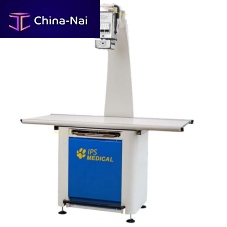 Veterinary X-ray table with tube stand