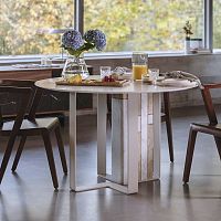 Contemporary dining table ECO NIBBLESmarblelacquered metal basemarble base