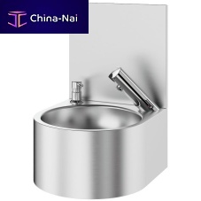 Wall-mounted hand basin SXS roundstainless steel