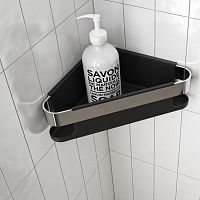 Corner shower tray MORGANraisedchromed metalcommercial