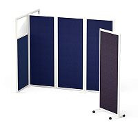 Removable partition LUCIENglazedfabricfor offices