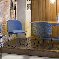 Contemporary chair CHIPS SLindoorfabricwooden