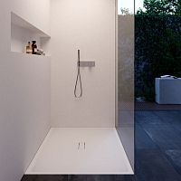 Rectangular shower tray HALFraisedabove floorcomposite