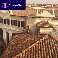 Barrel roof tile VENEZIANIcurvedclayaged