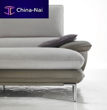 Contemporary sofa ATTITUDEfabricleathergray