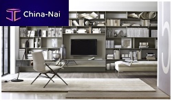 Contemporary TV wall unit Flat.clacquered woodlacquered MDFaluminum