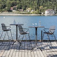 Contemporary high bar table RAMATUELLEsteelpainted steel baselacquered metal steel base