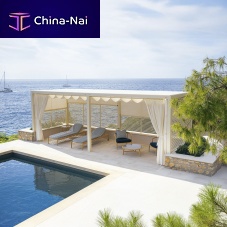 Aluminum gazebo YPEPVCfabric roofPVC roof