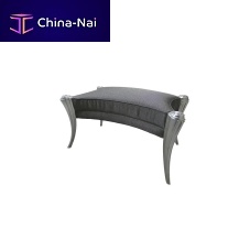 Classic stool Opus leatherwooden baseupholstered