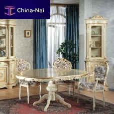 Classic dining table ART.9903 lacquered woodovalhome