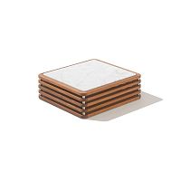 Contemporary side table MONACOmarblemahogany basesquare