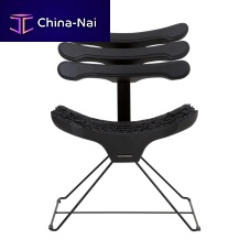 Contemporary fireside chair ESQUELETOsteelplasticsled base