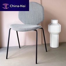 Contemporary chair LOULOUindoorfabricchromed metal