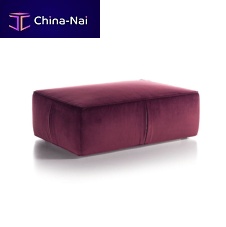 Contemporary ottoman MOONfabricleatherindoor