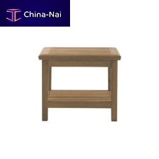 Contemporary side table DUXFORDteakwooden basesquare
