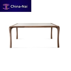 Contemporary dining table WHITYAmerican walnutplywoodglass