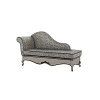 Traditional daybed Glamourfabricfabriclacquered metal