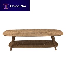 Contemporary coffee table Sillagewickerwicker baseoval