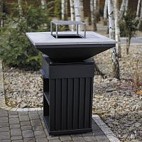 Wood-burning fire pit QUADRUM/BBQ/Vsteelstainless steelother shapes