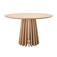 Round dining table NOA contemporaryoaklacquered wood