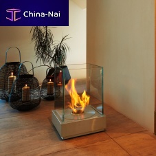 Bioethanol fire pit Mini Tstainless steelglasssquare