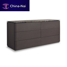 Contemporary chest of drawers LINDOwoodenmarbleby Carlo Marelli