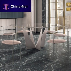 Contemporary table ESTREMIglasssheet metal baserectangular