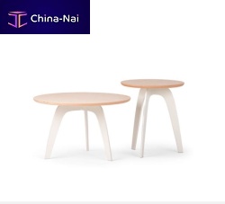 Contemporary coffee table MILLEPIEDIwoodenmetal baseround
