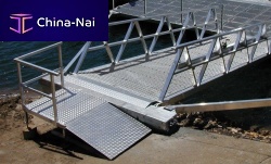 Dock gangway aluminumwith handrails