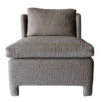 Contemporary fireside chair SLIPPERleatherfabric