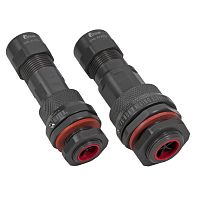 Electrical power supply electrical connector FASTEX-Mcoaxialcylindrical3-pole