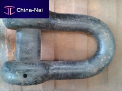 Straight shackle for ships anchor chain