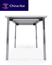 Contemporary table PLIANAwoodenaluminum baserectangular